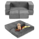 Didelė modulinė pilka sofa Vaikų baldai ECOTOYS
