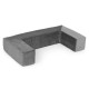 Didelė modulinė pilka sofa Vaikų baldai ECOTOYS