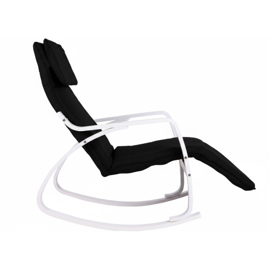 Supama juoda kėdė su reguliuojama atrama kojoms Foteliai ir kėdės ModernHome