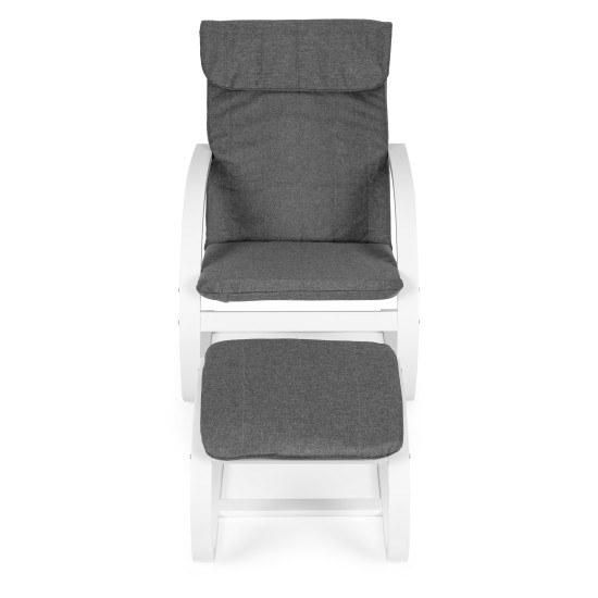 Suomiškas supamas krėslas su kojų atrama — poilsio gultas svetainėms ModernHome Foteliai ir kėdės ModernHome