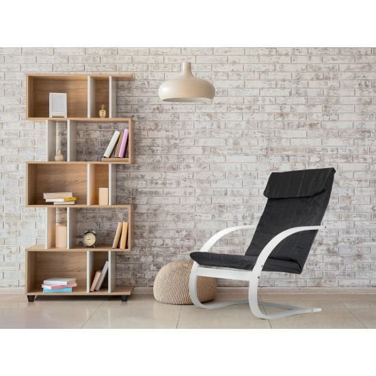 Suomiškas juodas supamasis krėslas poilsiui Foteliai ir kėdės ModernHome