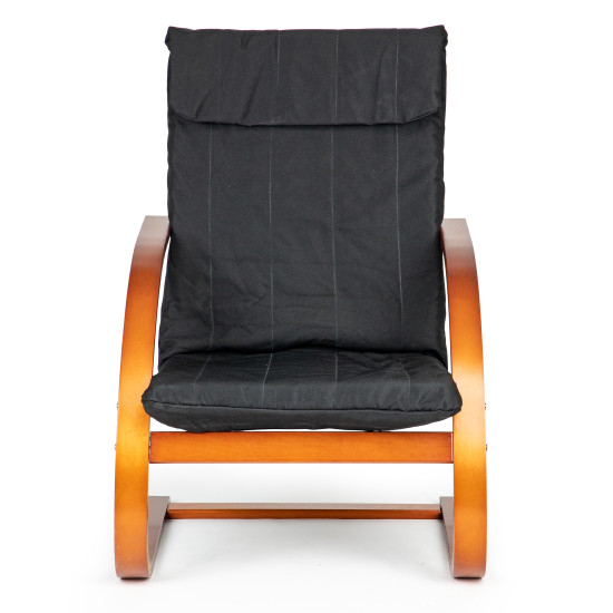 Finnish Black Rocking Chair-Recliner by ModernHome