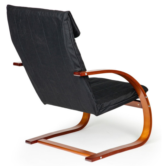 Finnish Black Rocking Chair-Recliner by ModernHome