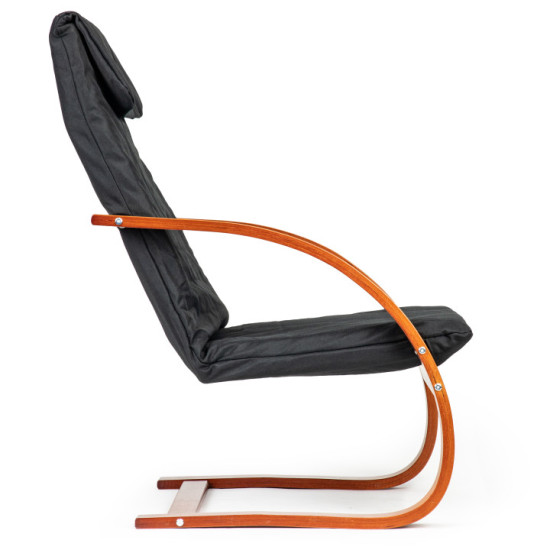 Finnish Black Rocking Chair-Recliner by ModernHome