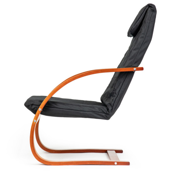 Finnish Black Rocking Chair-Recliner by ModernHome