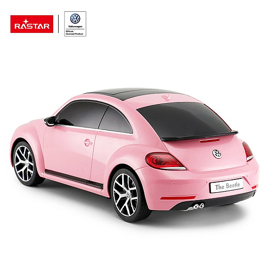 Nuotoliniu būdu valdomas rožinis automobilis Volkswagen Beetle