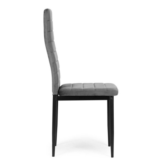 Pilkų 4 kėdžių komplektas Foteliai ir kėdės MEBELKI24