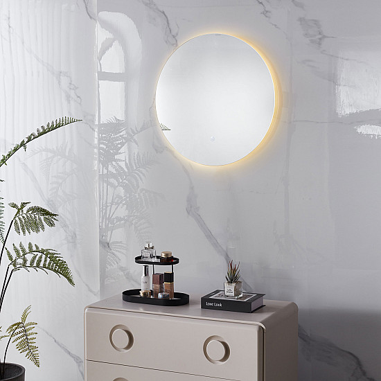 Apvalus LED vonios veidrodis 60 cm su 3 šviesos spalvomis ModernHome