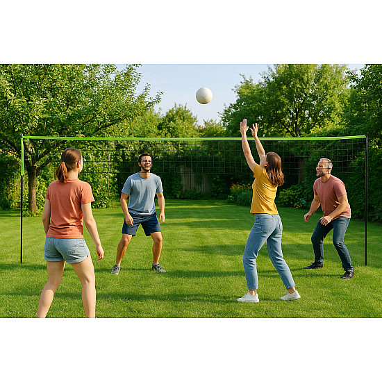 Tinklinio ir badmintono tinklas 600 x 240 cm sulankstomas MOVEPRO