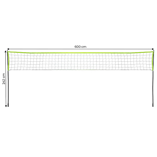 Tinklinio ir badmintono tinklas 600 x 240 cm sulankstomas MOVEPRO
