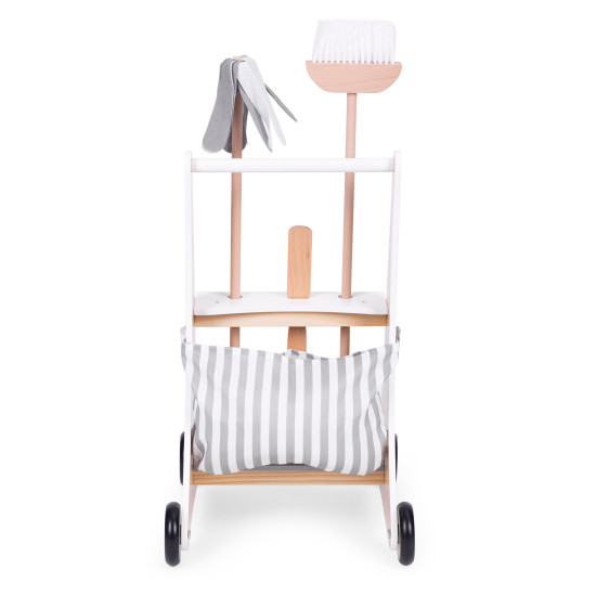 Medinis valymo reikmenų vežimėlis, smėlio spalvos Lavinamieji ECOTOYS