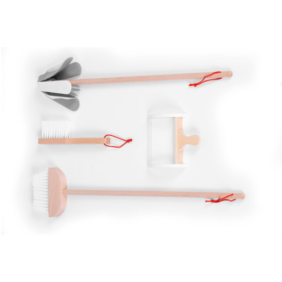 Medinis valymo reikmenų vežimėlis, smėlio spalvos Lavinamieji ECOTOYS