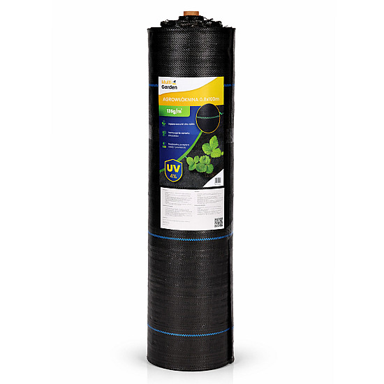 Juoda piktžolių kontrolės agro audinys 135 g/m² 0,8×100 m MultiGarden