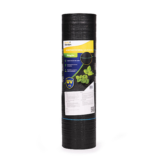 Juoda piktžolių kontrolės agro audinys 90 g/m² 1,6×100 m MultiGarden