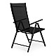 Folding black steel garden chair with adjustable backrest MultiGarden
