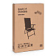 Folding black steel garden chair with adjustable backrest MultiGarden
