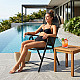 Folding black steel garden chair with adjustable backrest MultiGarden