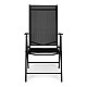 Folding black steel garden chair with adjustable backrest MultiGarden