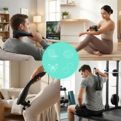 Kädessä pidettävä värähtelevä hierontalaite, jossa on 5 kärkeä, 20 W