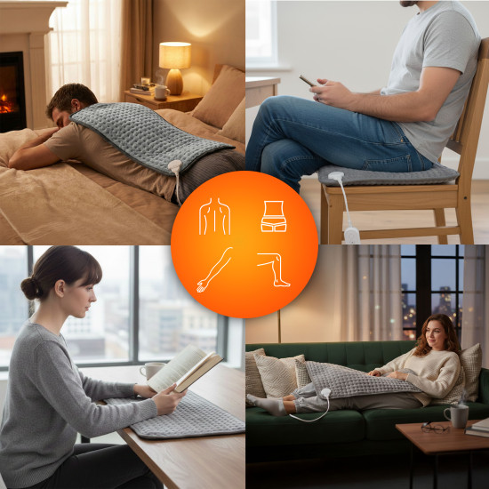 Elektrinė šildomoji pagalvėlė, 60 x 30 cm Elektronika ir buitiniai prietaisai ModernHome