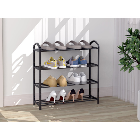 Metalinė juoda batų lentynėlė, 4 lentynos Lentynos ModernHome