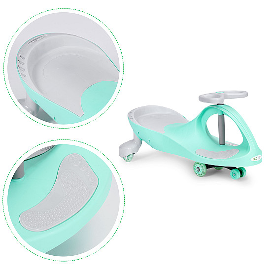 Wiggle žalias automobilis su LED ratukais
