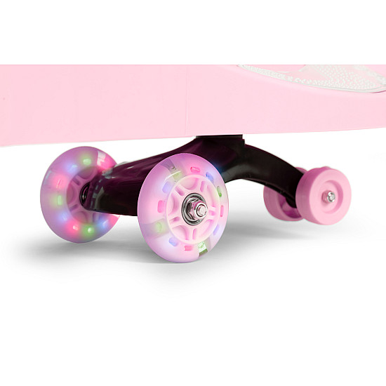 Wiggle rozā auto ar LED riteņiem
