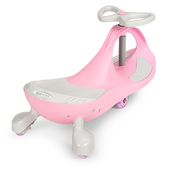 Wiggle rozā auto ar LED riteņiem