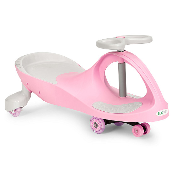 Wiggle rozā auto ar LED riteņiem