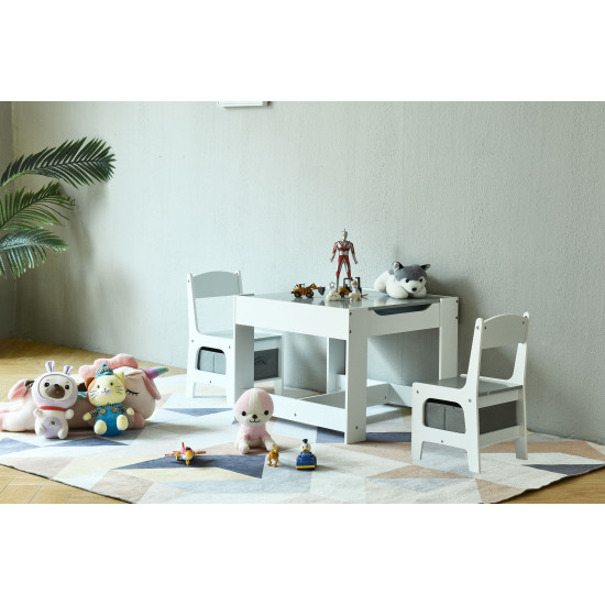 Medinis vaikų baldų komplektas: stalas + 2 kėdės Vaikų baldai ECOTOYS