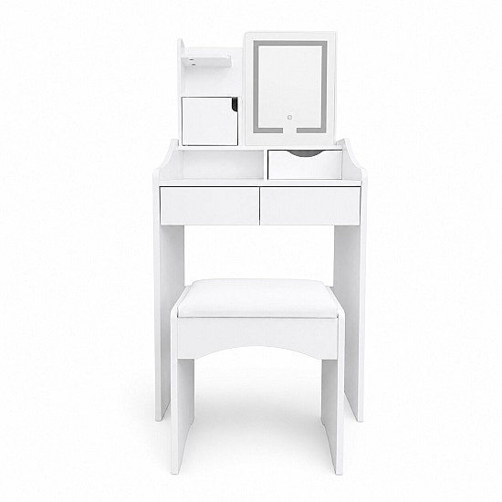 Kosmeetikalaud peegli ja LED-valgustusega ModernHome