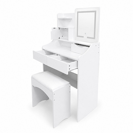 Kosmeetikalaud peegli ja LED-valgustusega ModernHome