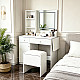ModernHome Vanity Table with Mirror and LED Lighting