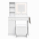 ModernHome Vanity Table with Mirror and LED Lighting