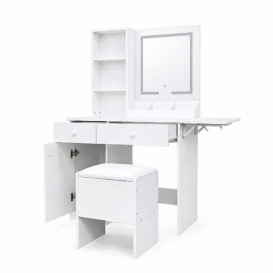 ModernHome Vanity Table with Mirror and LED Lighting