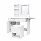 ModernHome Vanity Table with Mirror and LED Lighting