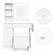 ModernHome Vanity Table with Mirror and LED Lighting