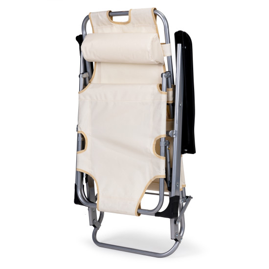 Smėlio spalvos  gultas, sulankstomas 2-in-1