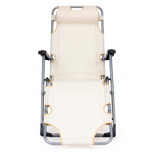 Smėlio spalvos  gultas, sulankstomas 2-in-1
