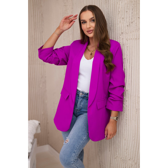 Moteriškas violetinis švarkas Florita 27724 - Moterims Moteriškas violetinis švarkas Florita 27724