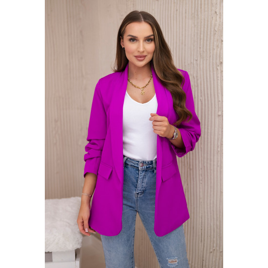 Moteriškas violetinis švarkas Florita 27724 - Moterims Moteriškas violetinis švarkas Florita 27724