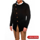 Sale Stylish black mens sweater with buttons on the front Bandit B310 - Action Sale Stylish black mens sweater with buttons on the front Bandit B310
