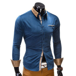 Akcija: Stilingi mėlynos spalvos marškiniai vyrams Sadna