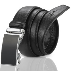 Vyriškas odinis diržas su automatine sagtimi Darryl (juodas)