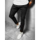 Juodos spalvos vyriškos kelnės su raudona juostele Moda B/7154 - Akcija Juodos spalvos vyriškos kelnės su raudona juostele Moda B/7154