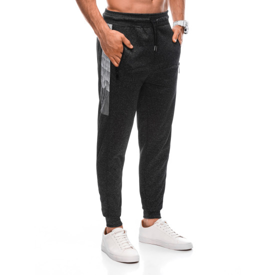 Laisvalaikio kelnės tamsiai pilkos Guter P1393 - Kelnės Laisvalaikio kelnės tamsiai pilkos Guter P1393