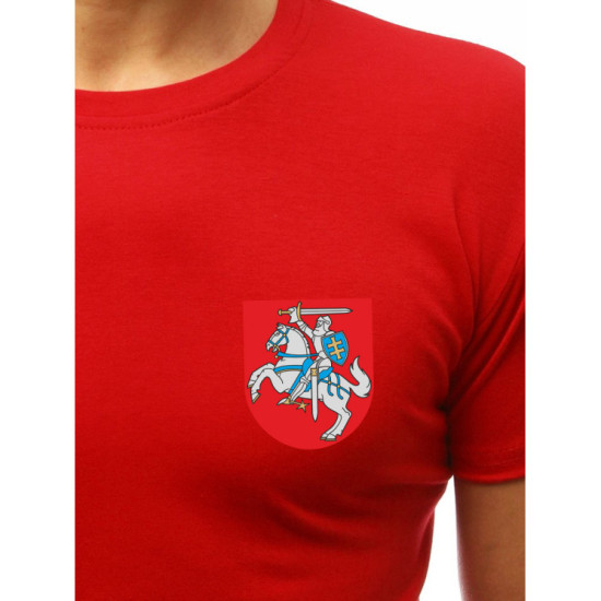 Raudoni vyriški marškinėliai Herbas JS/712005 - Marškinėliai Raudoni vyriški marškinėliai Herbas JS/712005