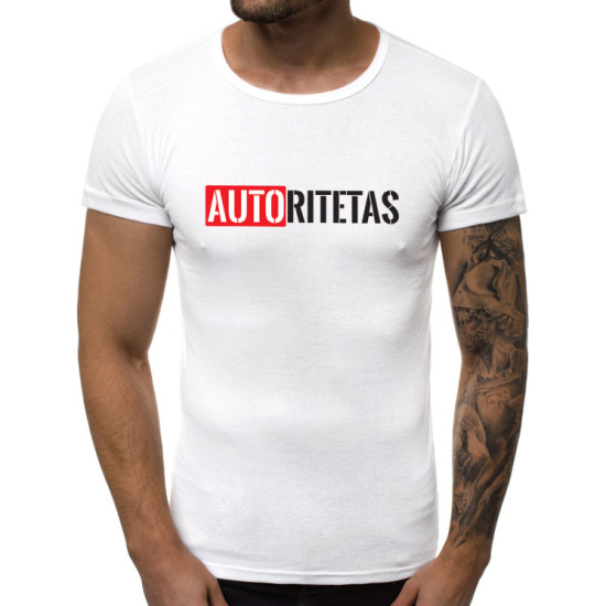 Balti vyriški marškinėliai Autoritetas JS/712005
