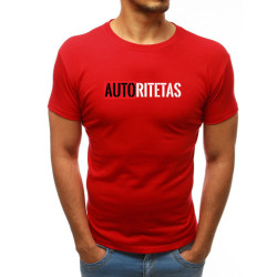 Raudoni vyriški marškinėliai Autoritetas
