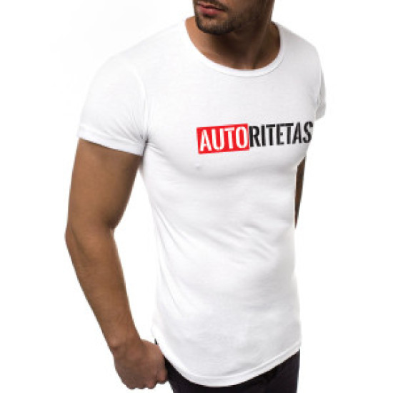 Balti vyriški marškinėliai Autoritetas JS/712005